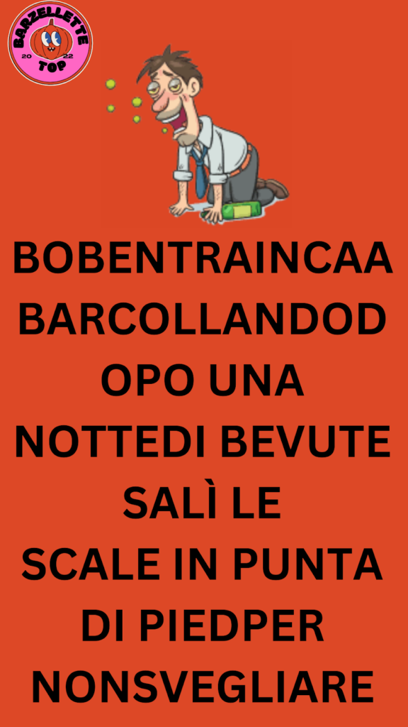 Bob entra a casa sua barcollando dopo una notte di bevute