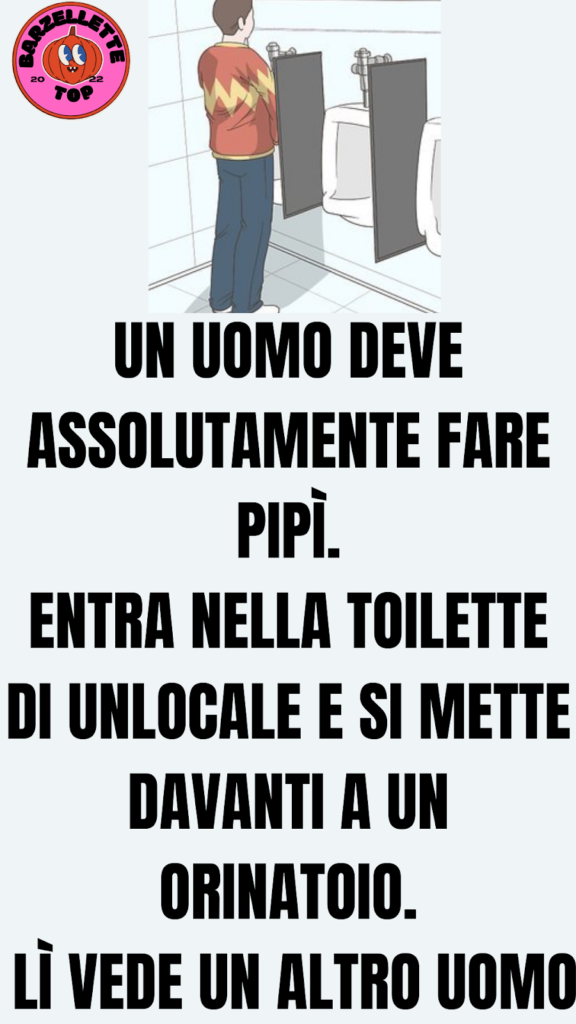 Questo ragazzo è scioccato nel vedere un altro uomo che fa pipì con due getti