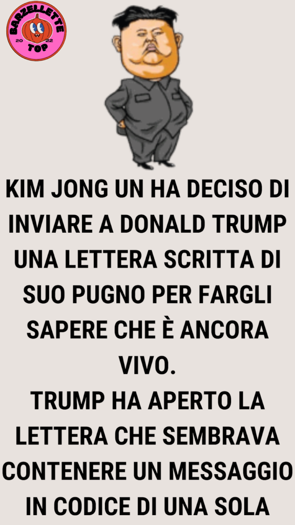 Kim Jong Un ha deciso di inviare a Donald Trump una lettera scritta di suo pugno per fargli sapere di essere ancora vivo