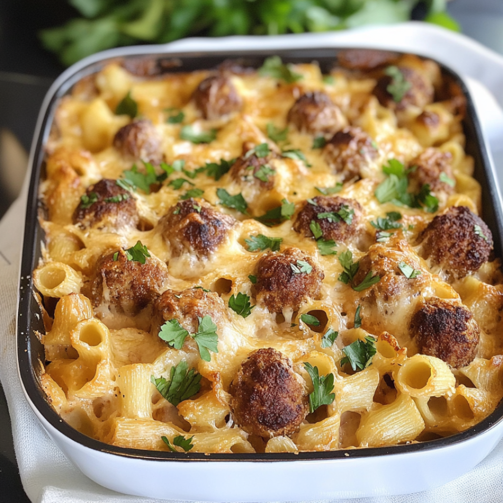 Swedish Meatball Noodle Bake