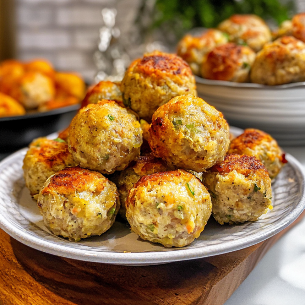 Leftover Turkey Stuffing Balls