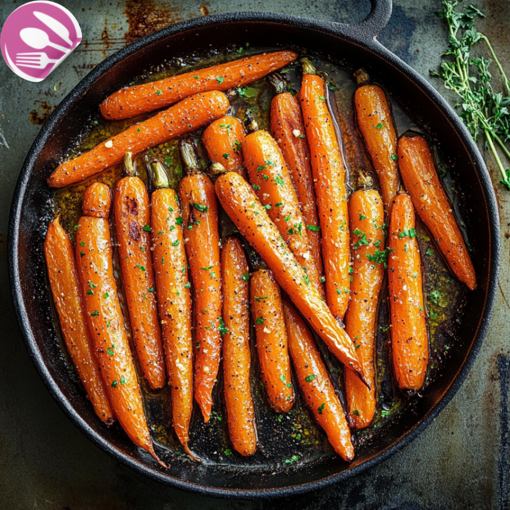 Savory Honey Garlic Butter Roasted Carrots