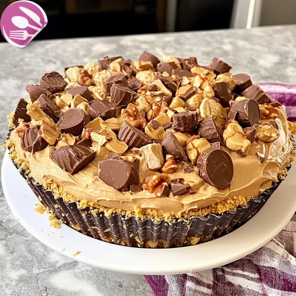 Giant Reese Peanut Butter Cup Pie