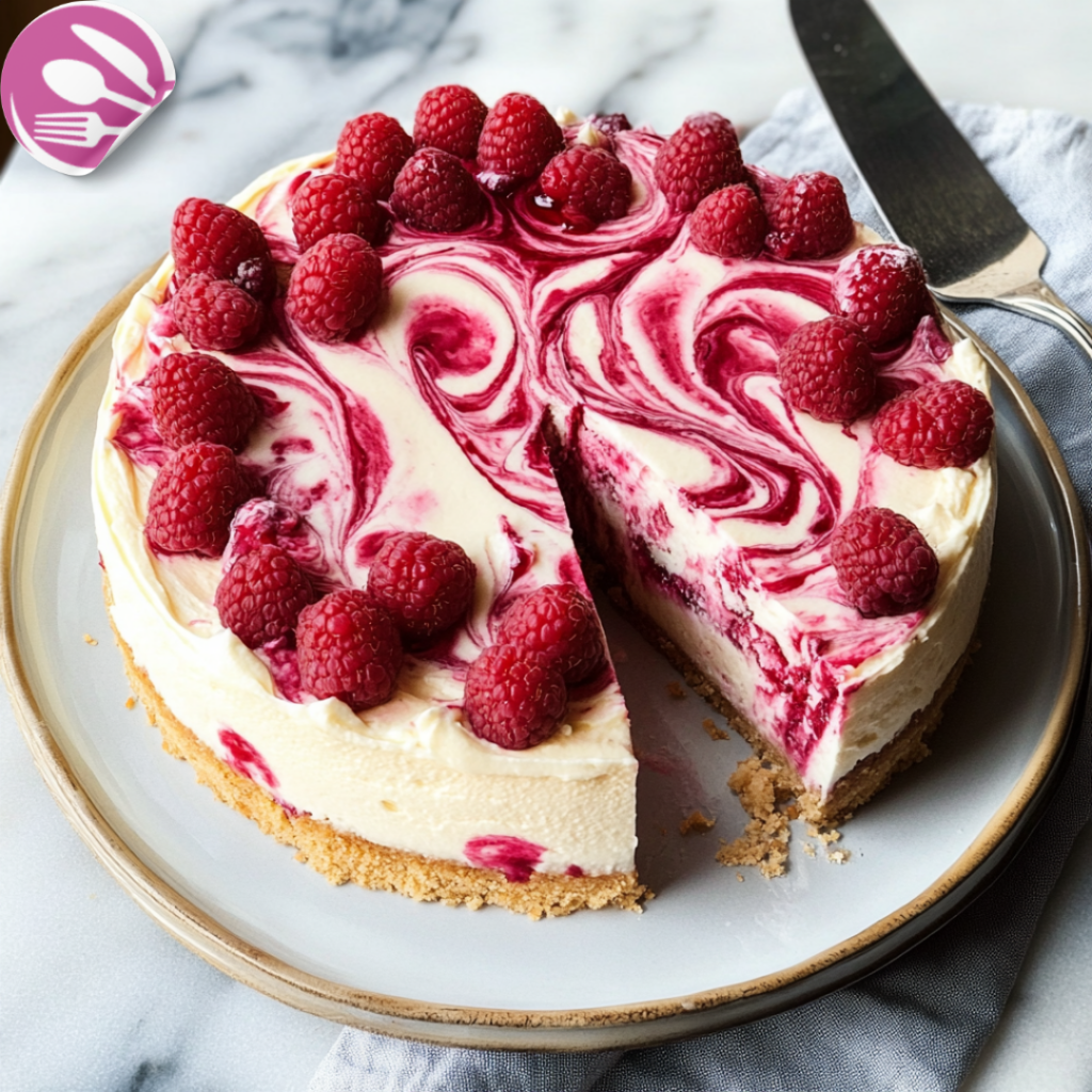 Raspberry Cheesecake Swirl Cake