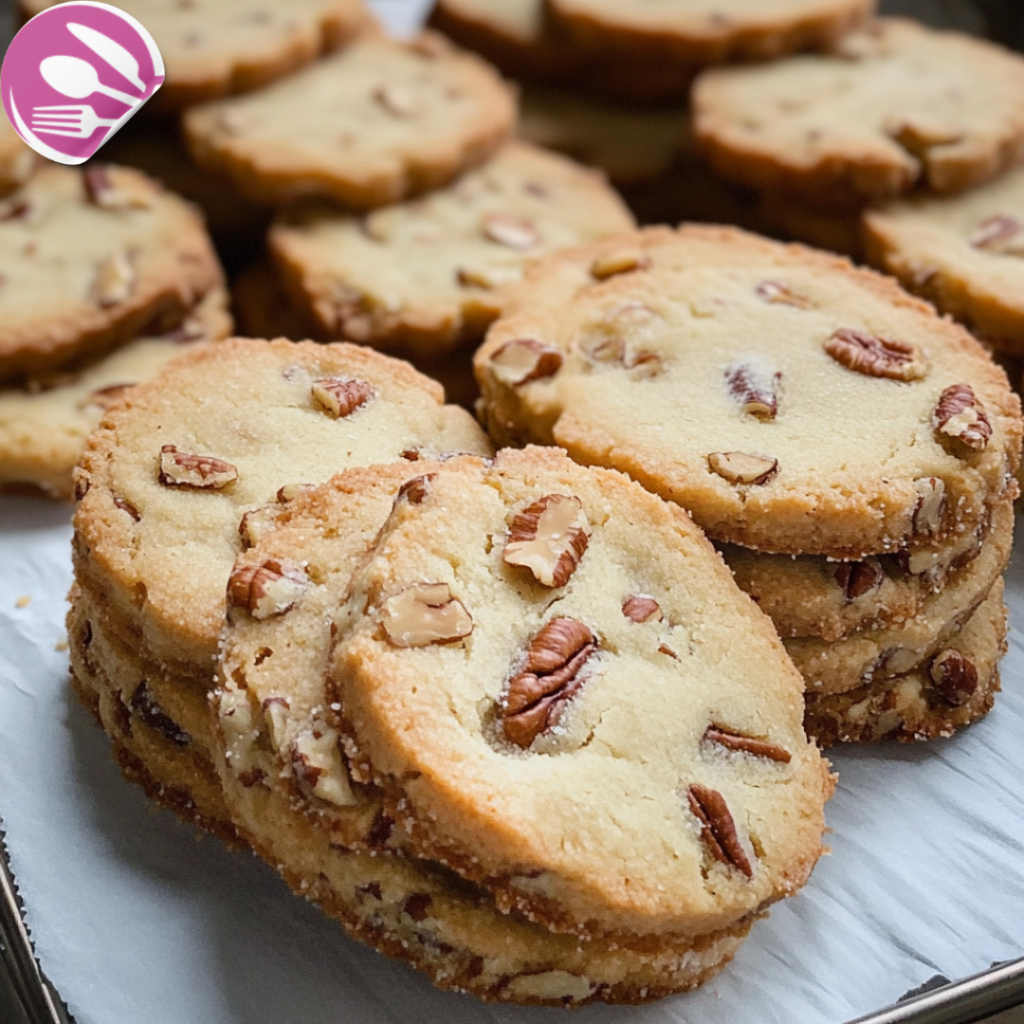 Buttery Pecan Shortbread Cookies