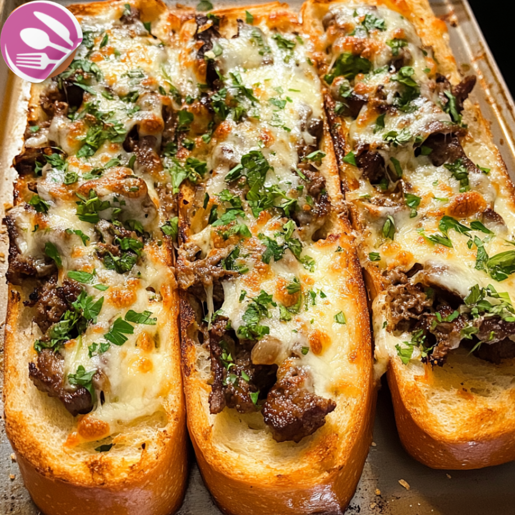 Philly Cheesesteak Garlic Bread