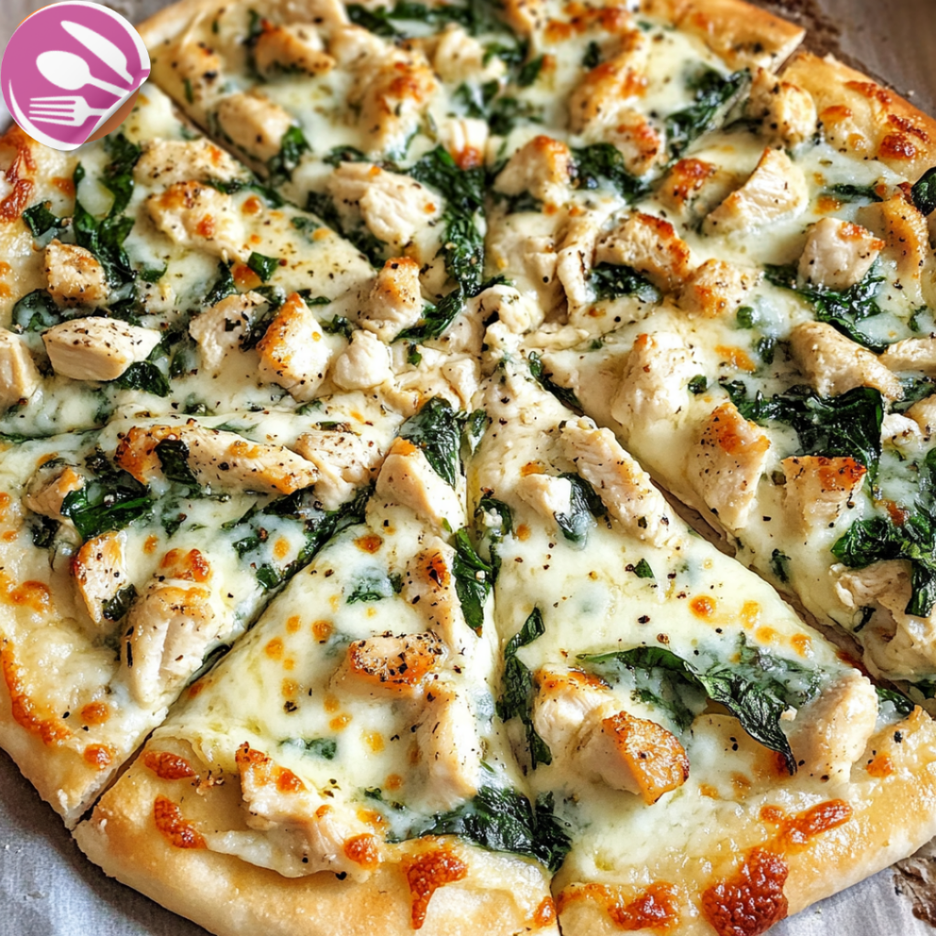 Roasted Garlic White Chicken Pizza