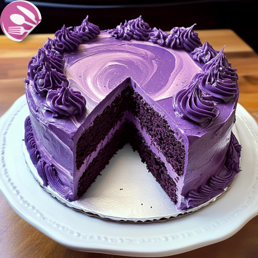 Marble Swirl Purple Velvet Cake