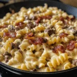 Bacon Cheeseburger Alfredo Pasta