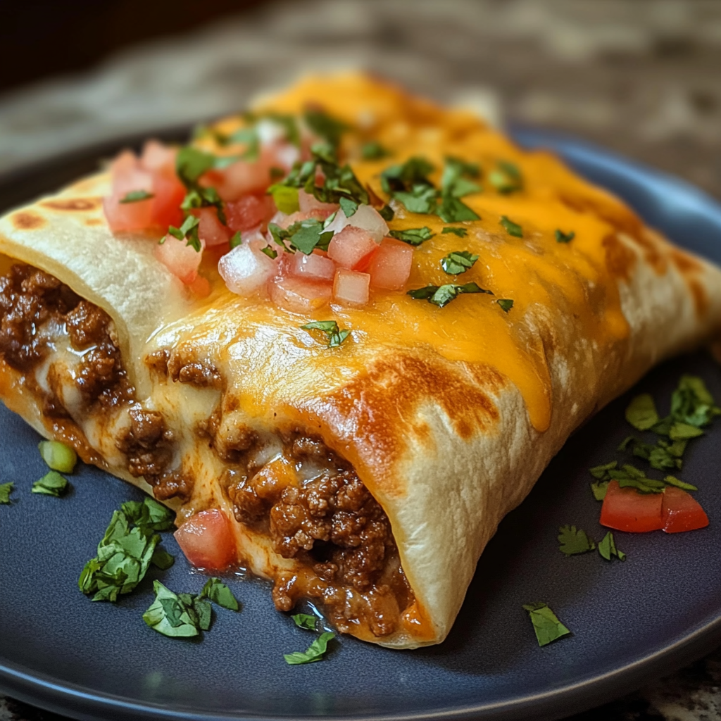 Beef Cheese Chimichangas
