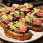 Beef Tenderloin Parmesan Crostini