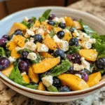 Blueberry Peach Feta Salad