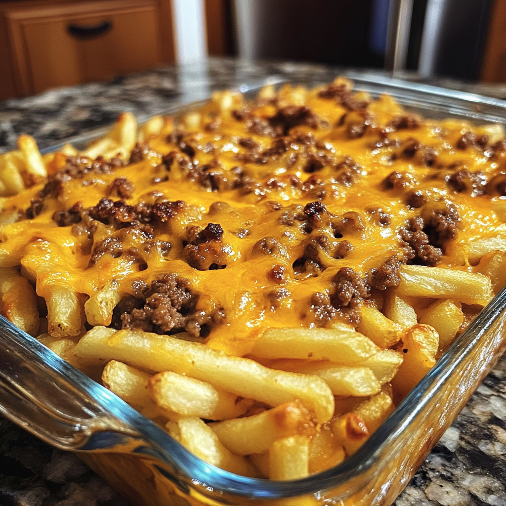 Cheeseburger French Fry Bake