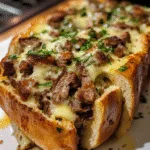 Cheesesteak Stuffed Garlic Loaf