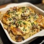Cheesy Garlic Mushroom Chicken