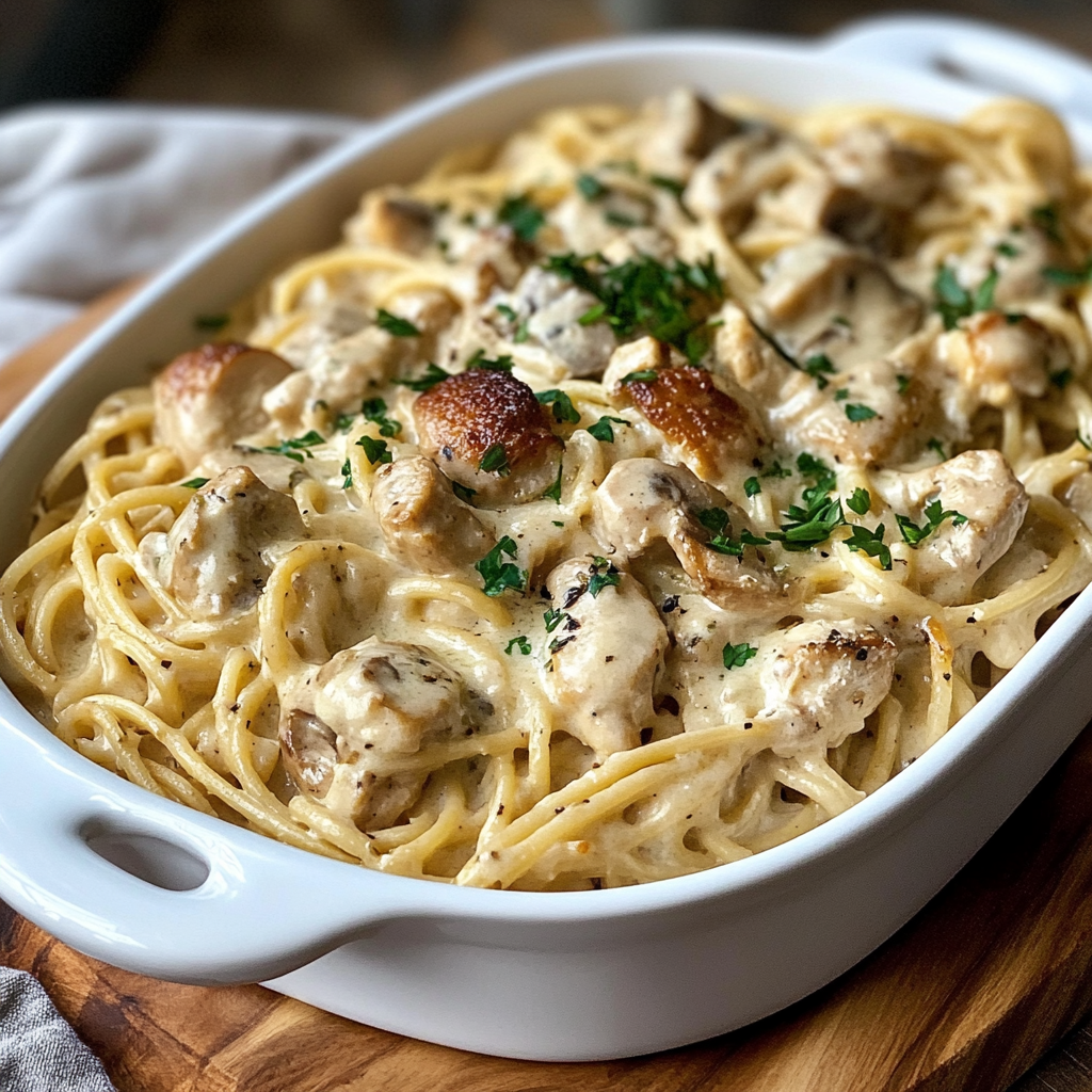 Chicken Tetrazzini Bake Creamy