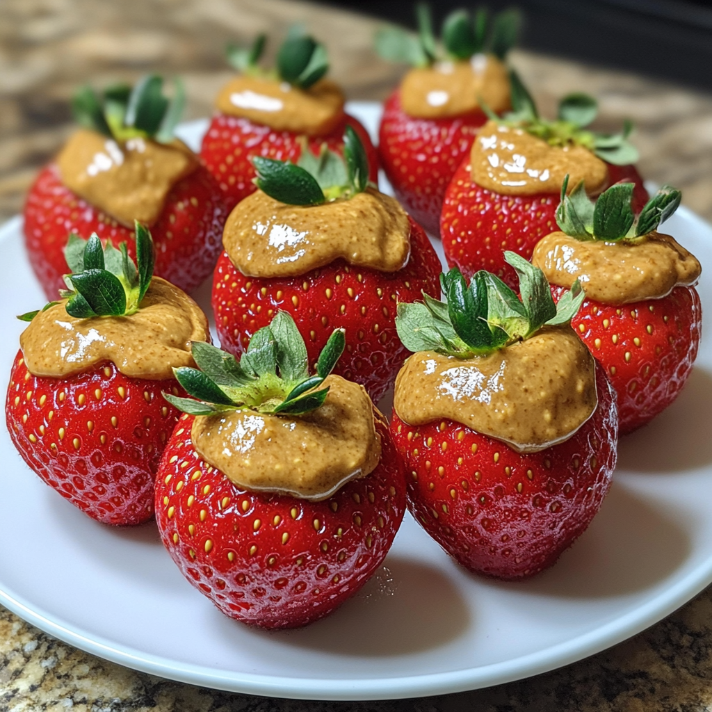 Cookie Butter Stuffed Strawberries