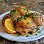 Crispy Orange Chicken Thighs