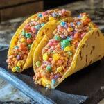 Fruity Pebbles Cheesecake Tacos