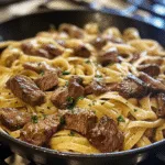 Garlic Butter Steak Cajun Pasta