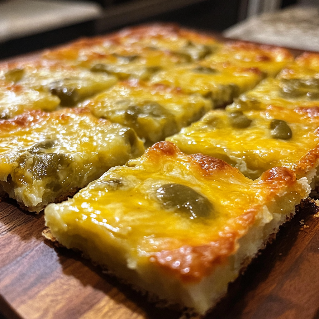 Green Chile Cheese Squares
