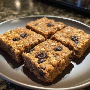 Homemade Oatmeal Raisin Cookie Bars