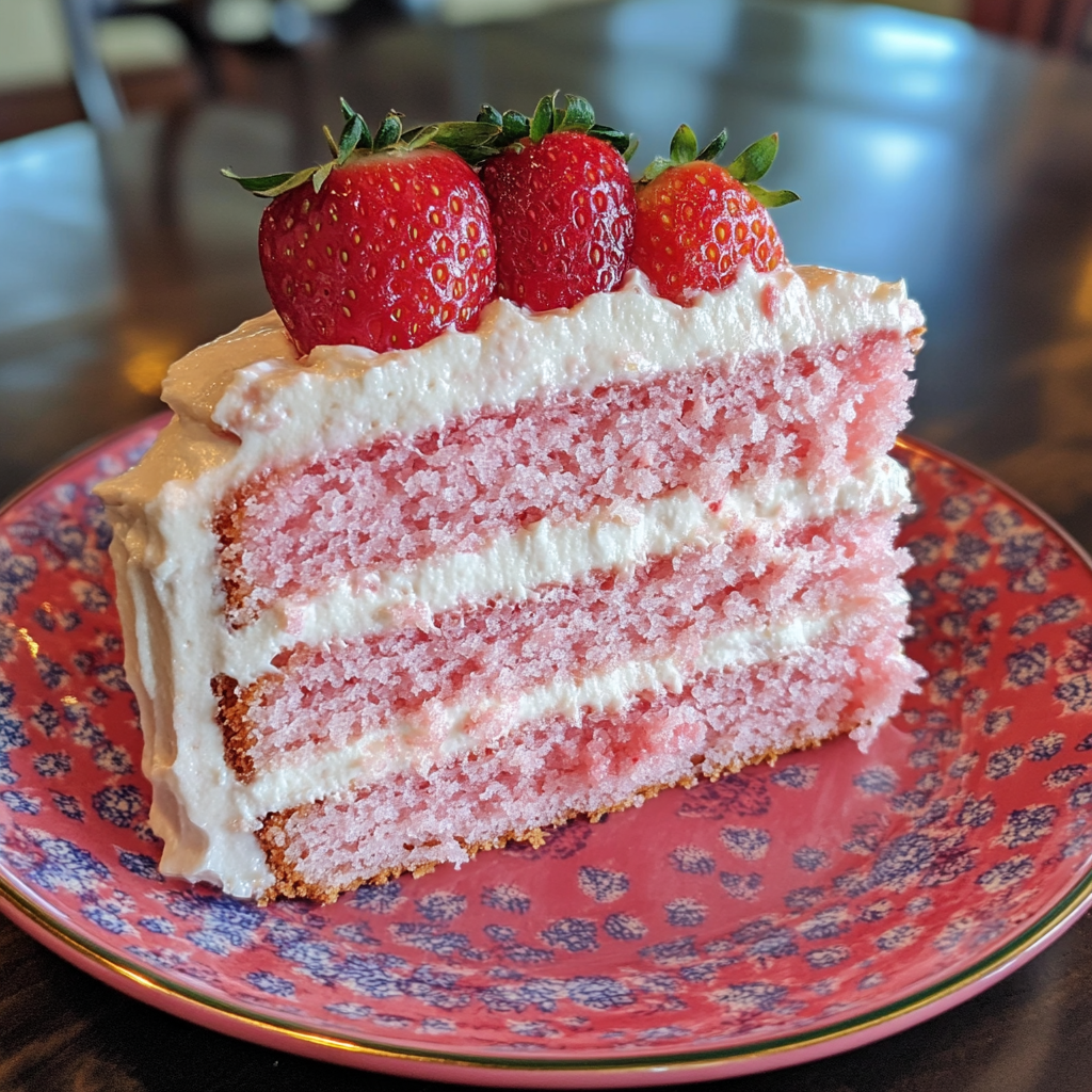 Homemade Strawberry Cream Cake