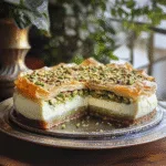 Honey Pistachio Baklava Cheesecake