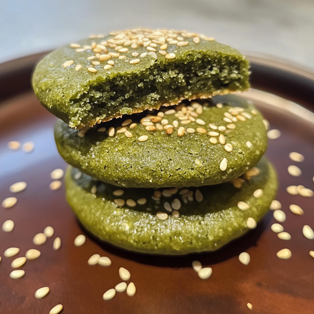 Matcha Sesame Cookies