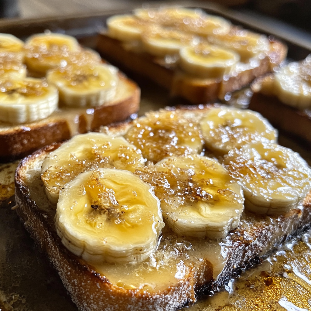 Overnight Baked Banana Toast