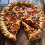 Pepperoni Sausage Beef Pie