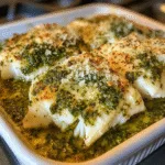 Pesto Parmesan Baked Cod
