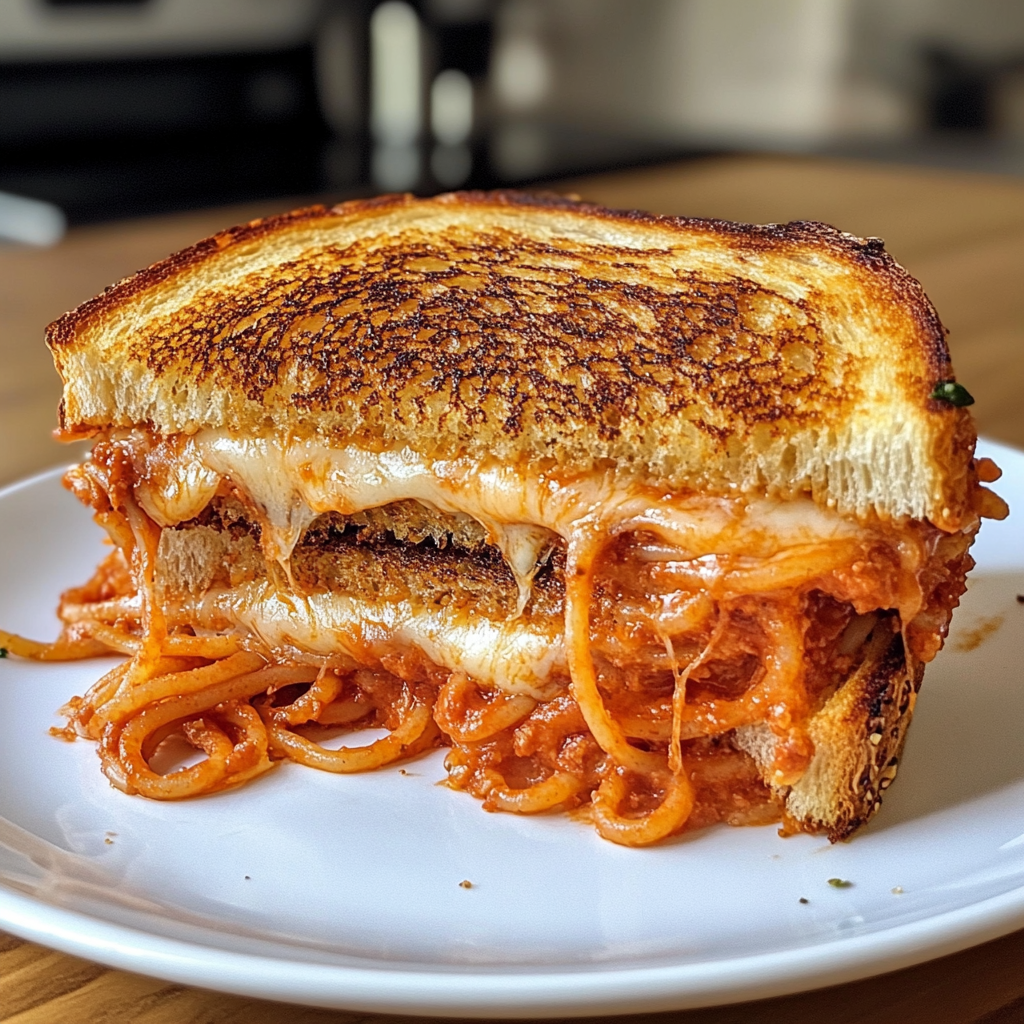 Spaghetti Grilled Cheese Sandwich