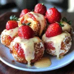 Strawberry Cheesecake Donut Holes