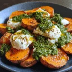 Sweet Potatoes Burrata Pesto