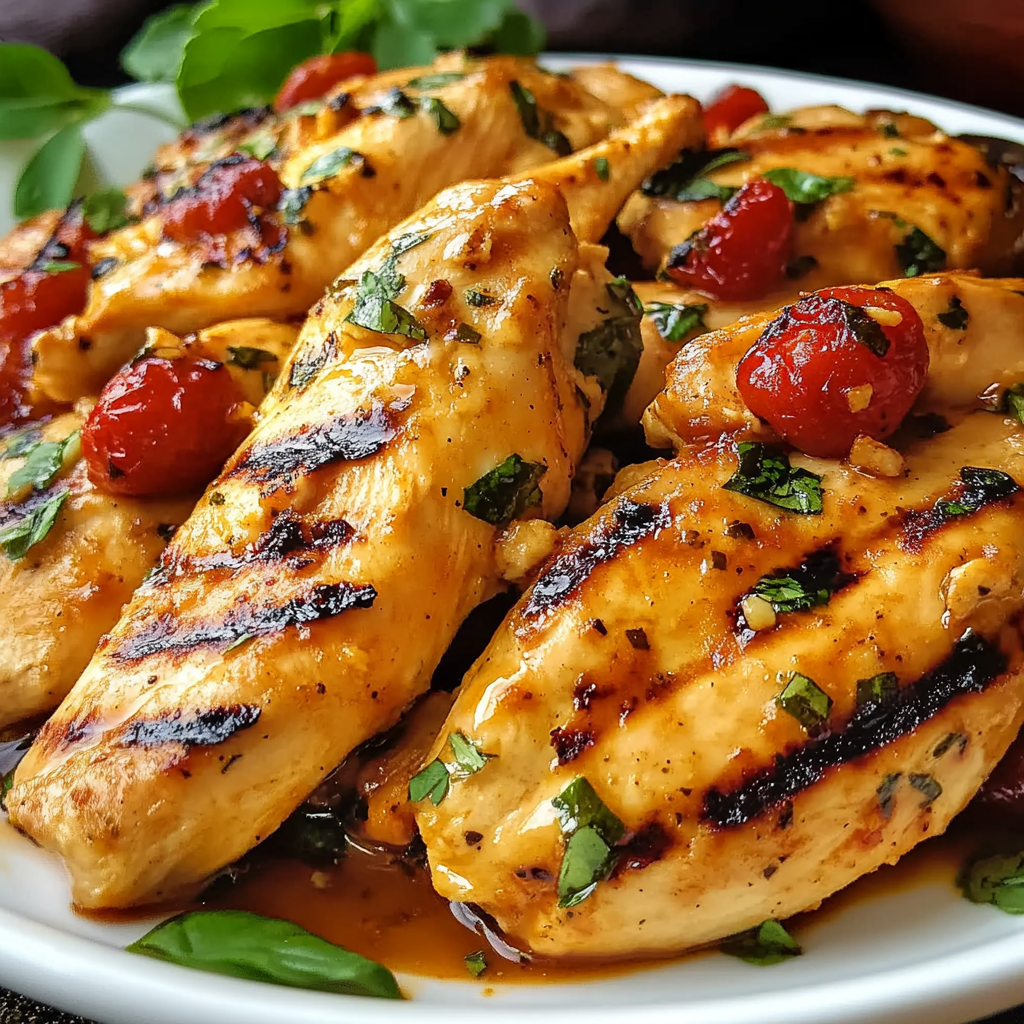 This Italian Herb-Infused Chicken is perfectly seasoned with a blend of fragrant herbs and a touch of balsamic vinegar, making it both flavorful and tender. The golden brown sear on the chicken gives it a beautiful crust, while the inside remains juicy and succulent. This dish is ideal for busy weeknights or casual dinner parties, as it requires minimal ingredients and time. Paired with a side of roasted vegetables or a fresh salad, it makes for a well-rounded and delicious meal that everyone will love. Whether you're an experienced cook or just starting out, this recipe is sure to impress with its bold Italian flavors and ease of preparation.