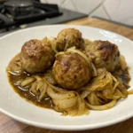 Baked French Onion Meatballs