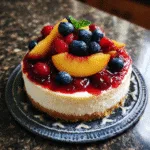 Berry Peach Cheesecake