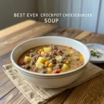 Best Ever Crockpot Cheeseburger Soup