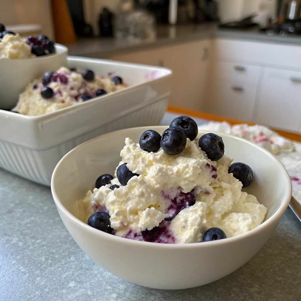 Blueberry Cottage Cheese Cloud