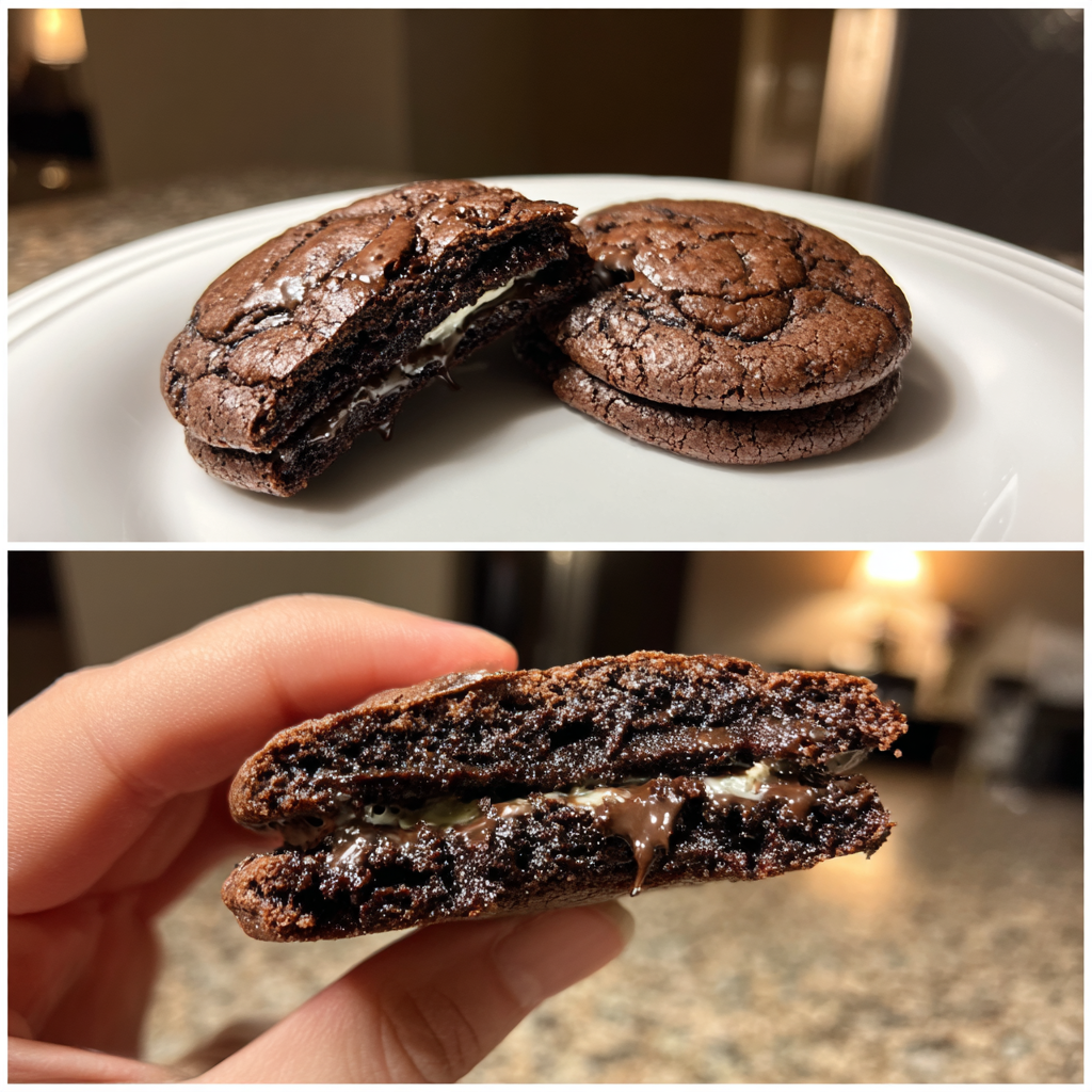 Brownie Stuffed Chocolate Cookies