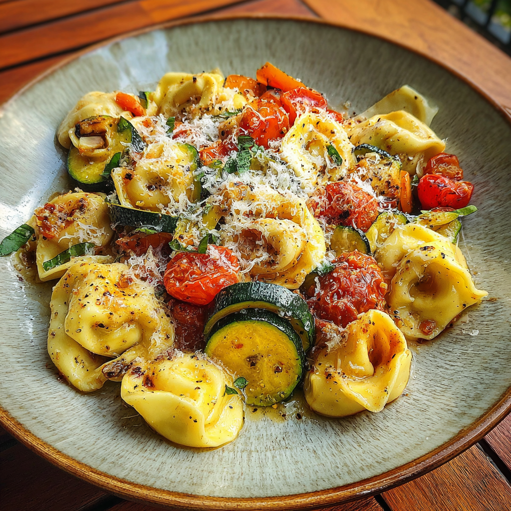 Cheese Tortellini Summer Veggies