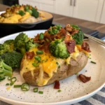 Cheesy Broccoli Baked Potatoes