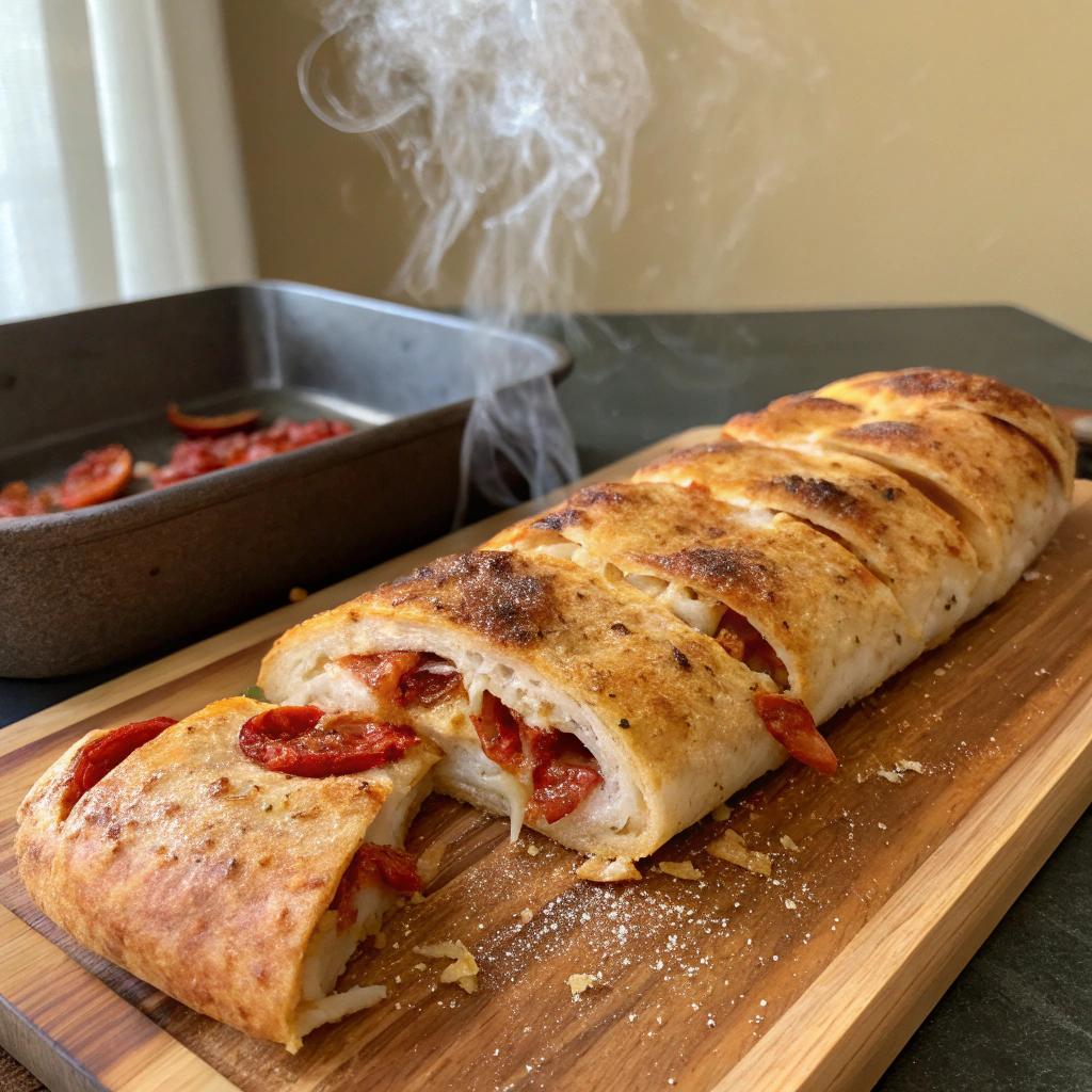 Cheesy Pepperoni Stromboli