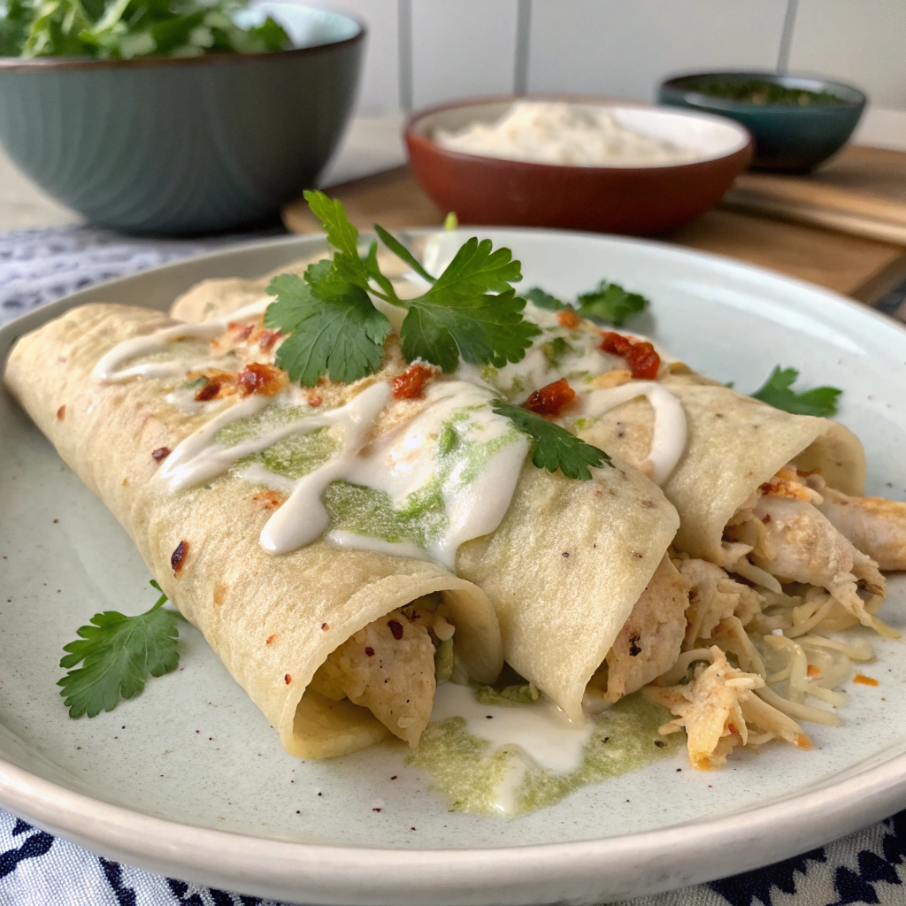 Chicken Enchiladas Sour Cream Sauce