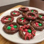 Chocolate Pretzel Rings With Kisses And Mms
