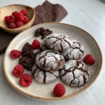 Chocolate Raspberry Crinkle Cookies