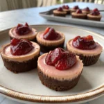 Chocolate Strawberry Mini Cheesecakes
