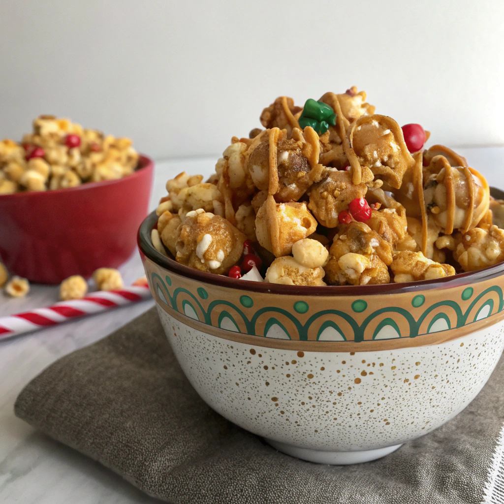 Christmas Caramel Popcorn
