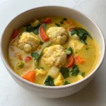 Coconut Curry Dumplings Soup
